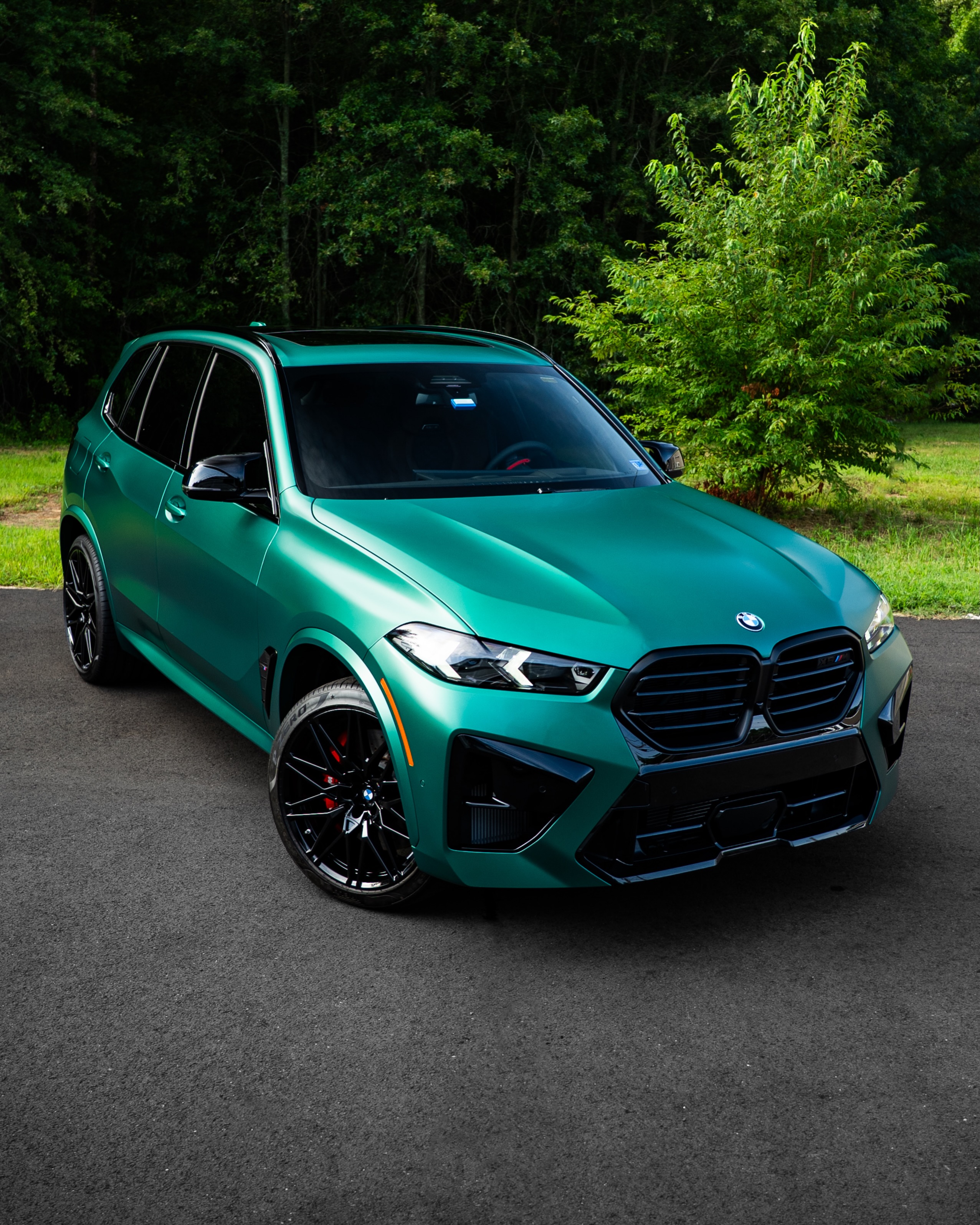 BMW X5M with matte paint protection film